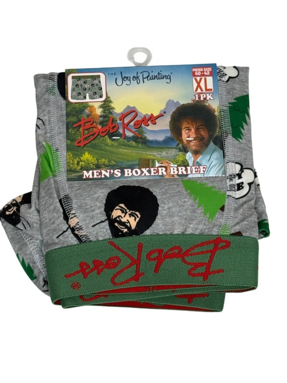 Bob Ross Joy of Painting Mens Boxer Briefs Size XL 40-42 Novelty NWT